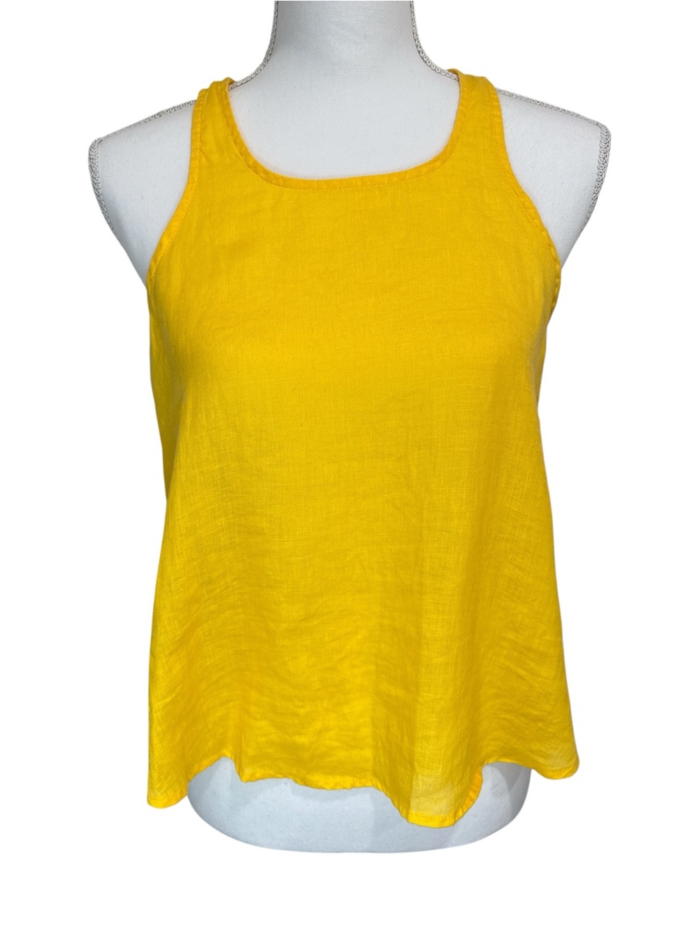 Maeve by Anthropologie Terracotta Orange Gold flowy Linen Tank Top XS